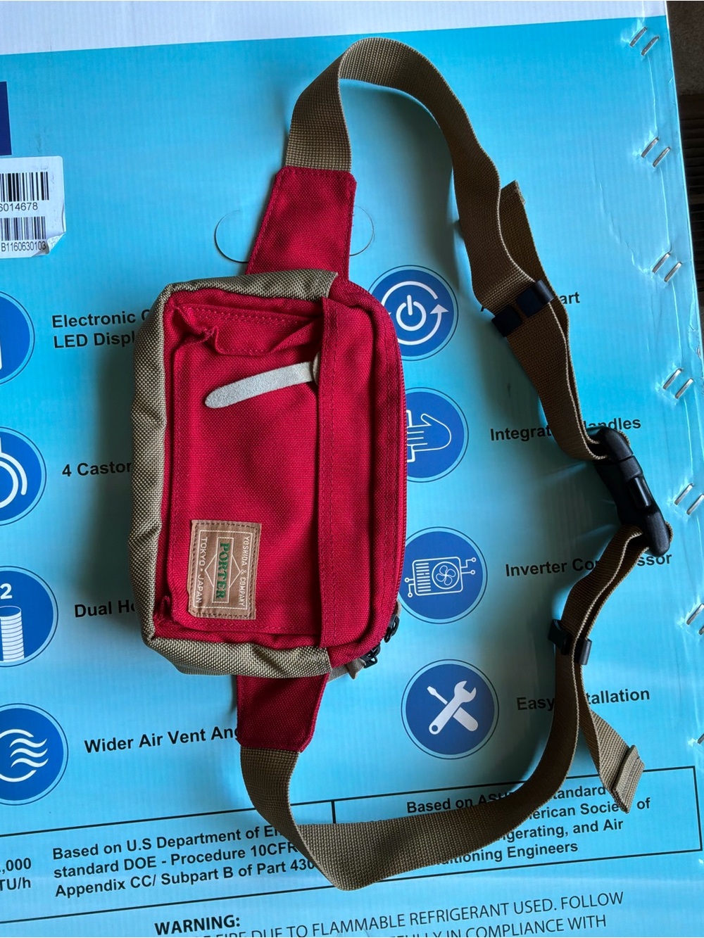 Red Men's Crossbody Sling Bag by